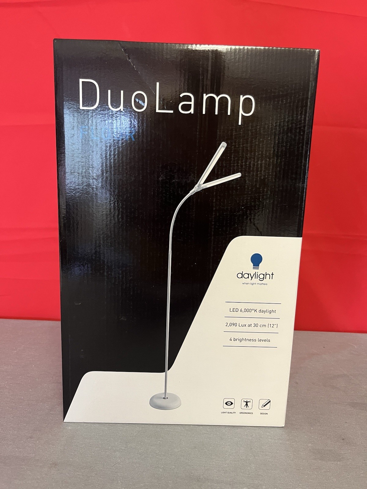 Daylight DUO LAMP Floor UN1530 LED LIGHT 6,000K, 2,090 Lux 30 cm 12″ BRAND NEW