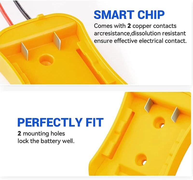 Power Connector DIY Battery Adapter Holder Dock For DeWalt 18V/20V Max Battery