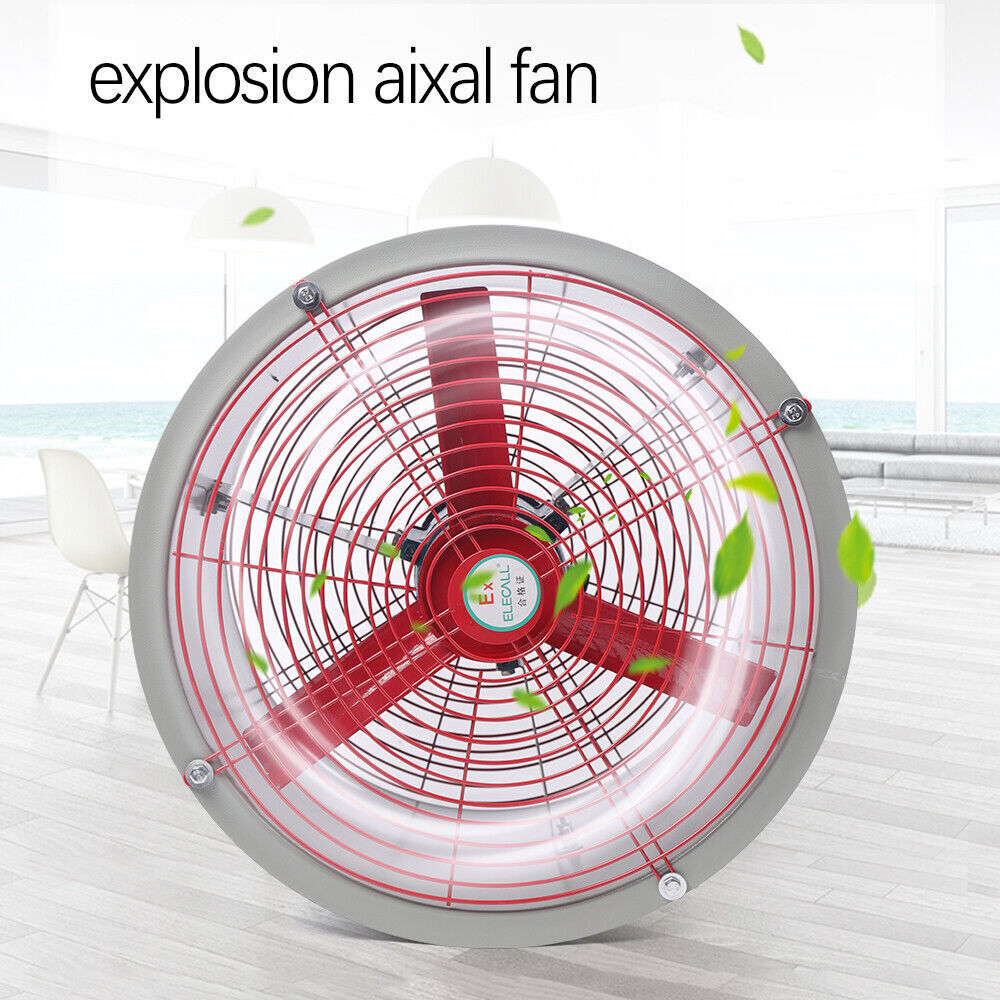 Explosion-proof Axial Exhaust Fan 16″Spray Booth Paint Fumes Exhaust Fan 1450rpm