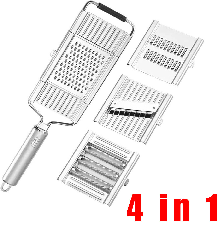 4 in 1 Vegetable Slicer Shredder Grater Cutter Manual Carrot Potato Grater Lot