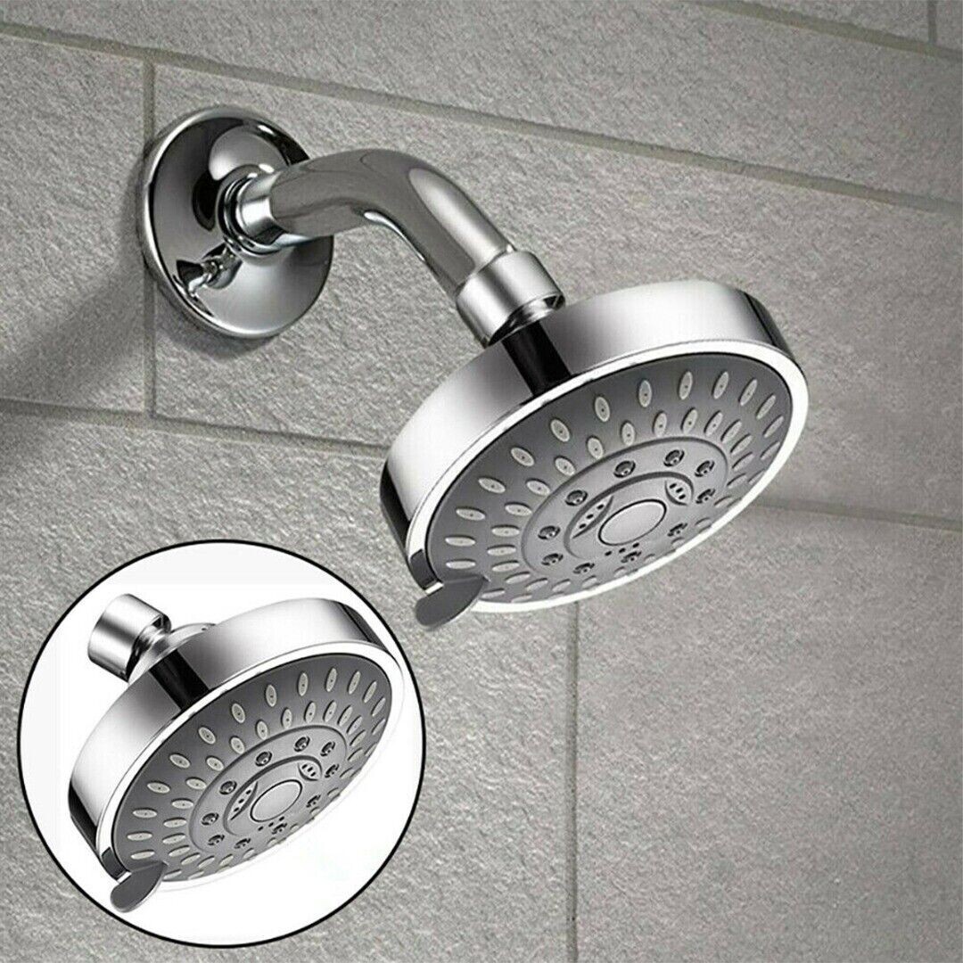 NEW Bath High Pressure Shower Head 5 Mode LARGE Chrome Handset Head Water Saving