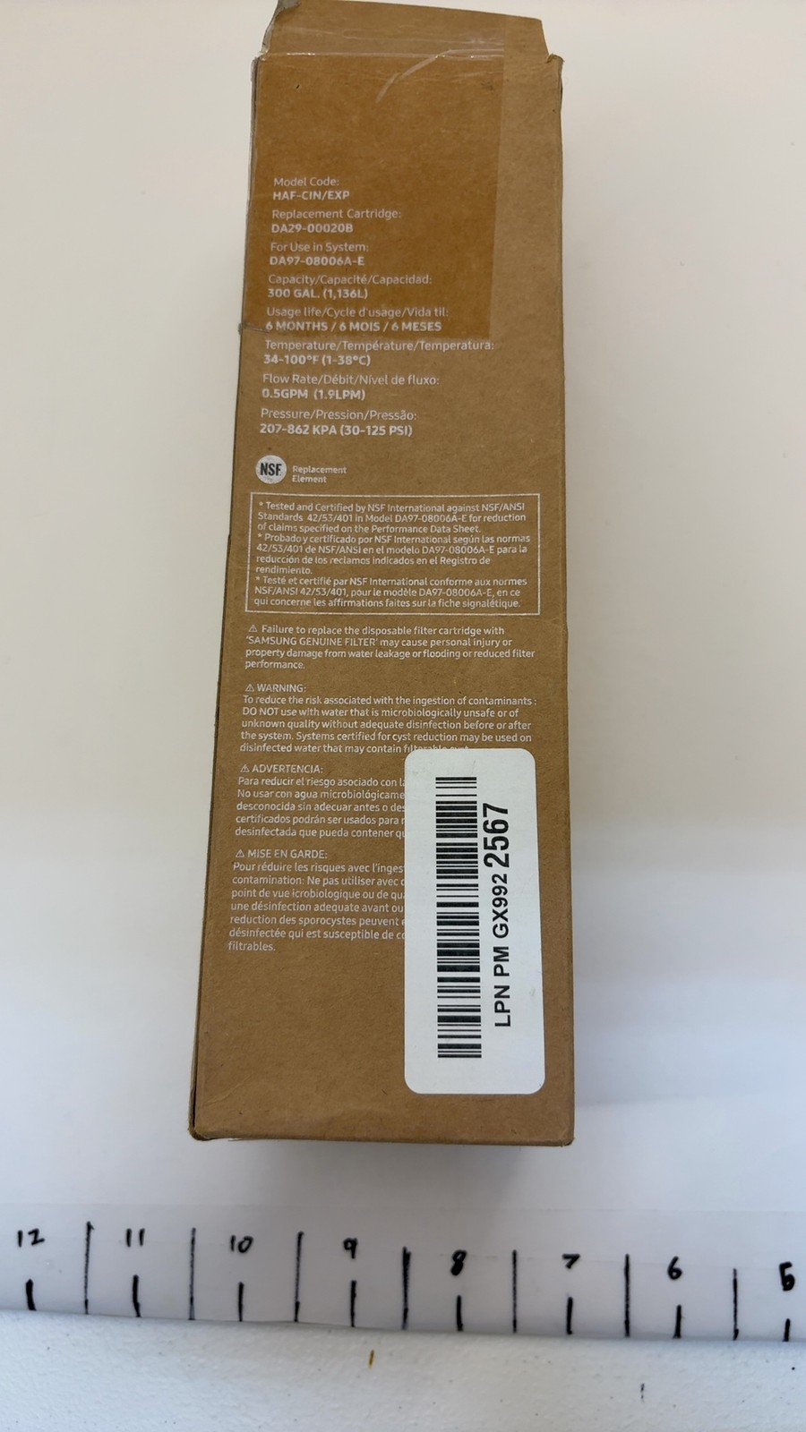 Water Filter for Select Samsung Refrigerators – White