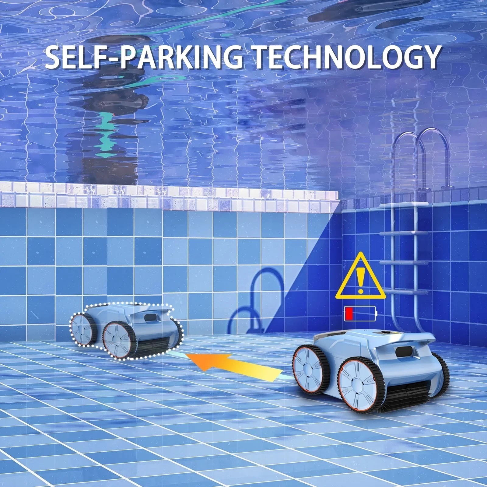 (2025New) Seauto SAT 20 Robotic Pool Vacuum up to 180 Mins Runtime Wall Climbing