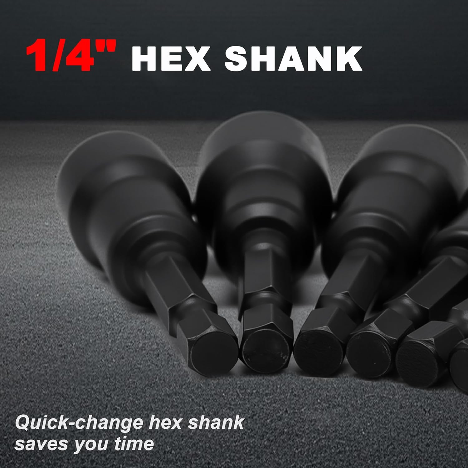 12Pc Magnetic Nut Driver Set, 1/4″ Quick-Change | Cr-V Steel, SAE & Metric Sizes