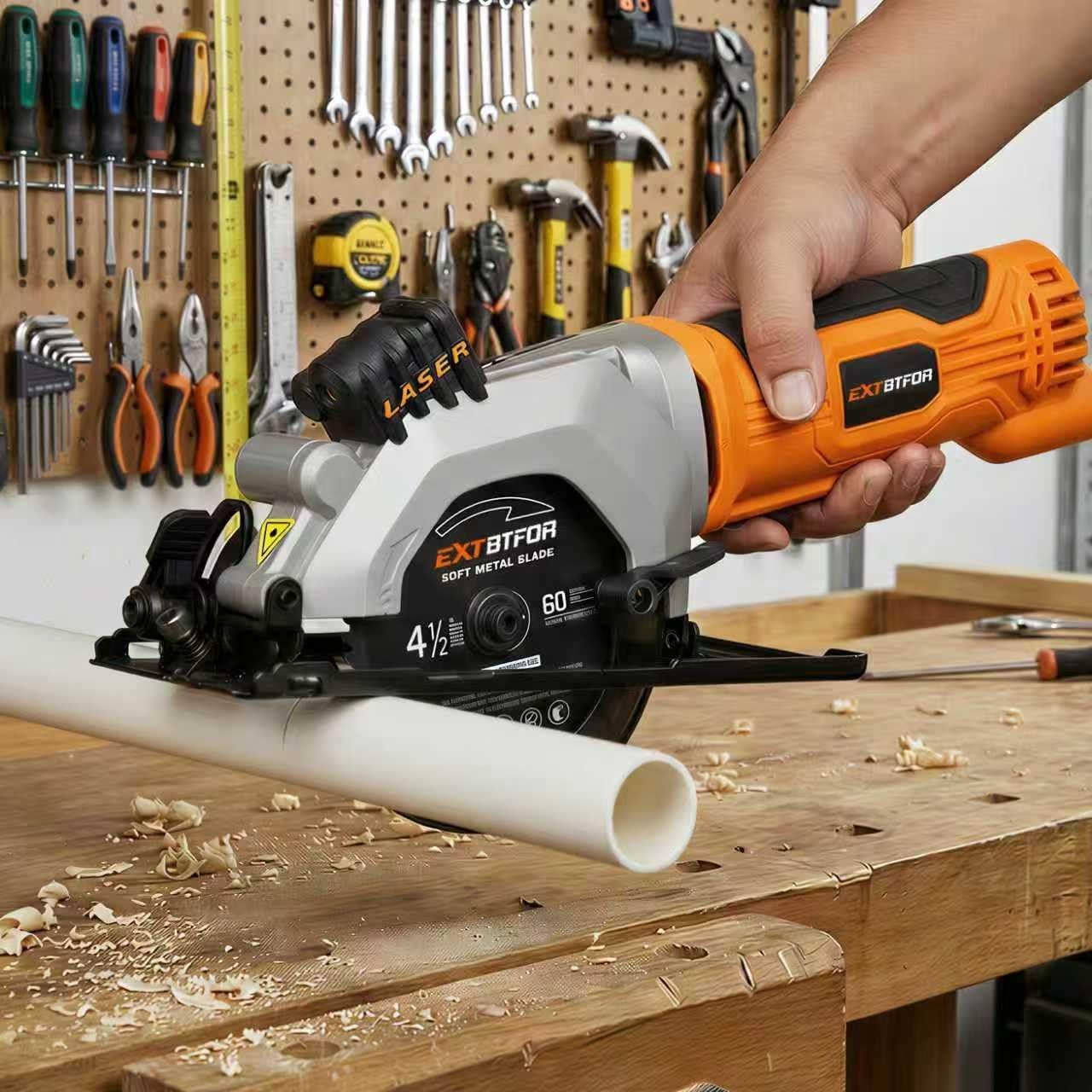 Power Circular Saw,4.8A Mini Circular Saw with Laser Guide,4000RPM Corded Saw Eq