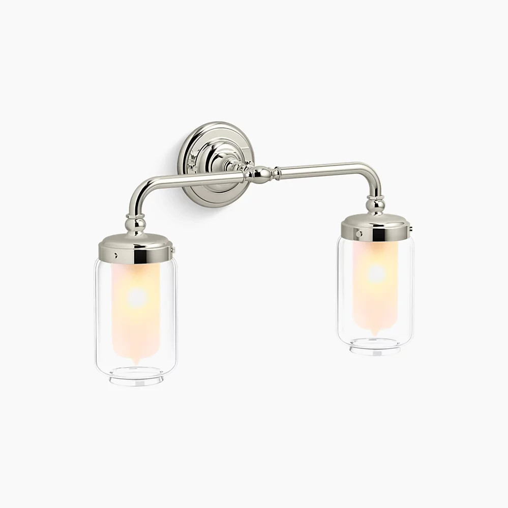 Kohler Lighting 72582-SN Polished Nickel Artifacts 2 Light Bathroom Vanity