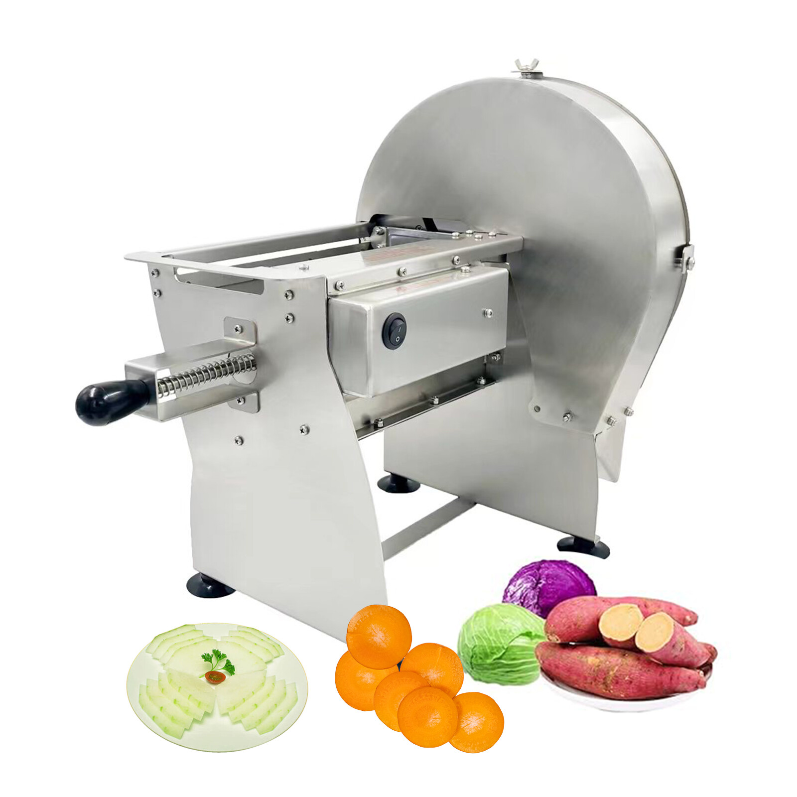 Electric Potato Slicer Commercial Onion Slicing Machine Vegetable Fruit 110-220v