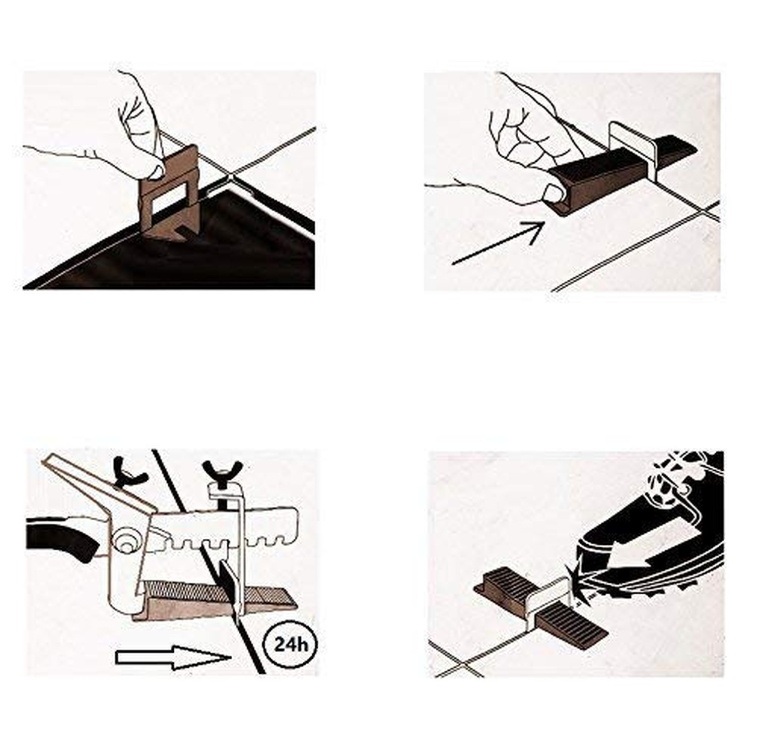 Tile Leveling System Clips – 400 Pcs Clips(1/16″ (1.5mm)) 1.5mm
