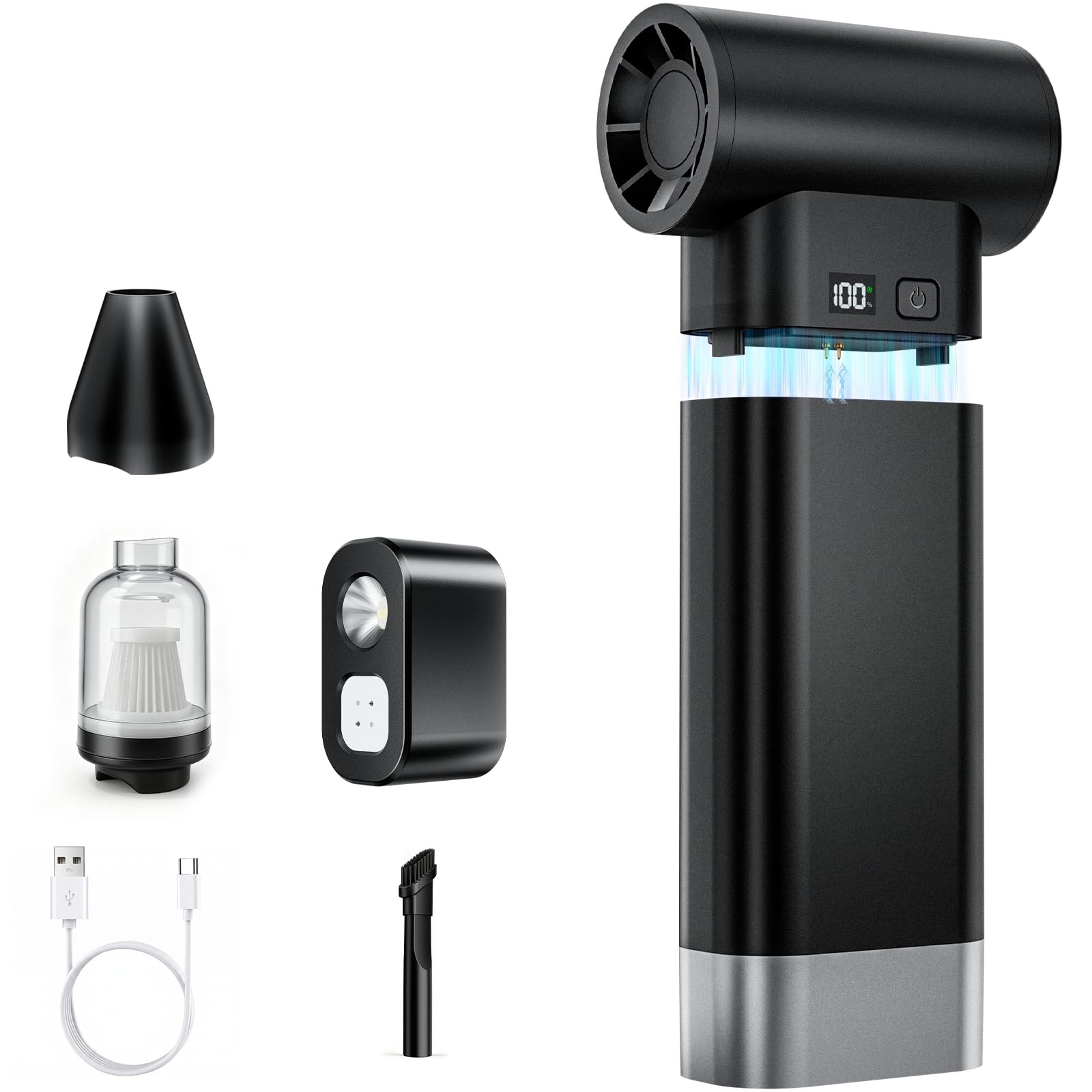 Multif Electric Air Duster Blower Fan Car Vacuum Cleaner 240 min usage 130000rpm