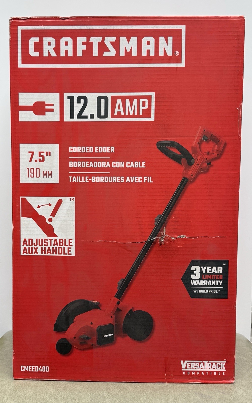 Craftsman CMEED400 12 Amp Electric Lawn Edger 7.5” Corded Trimmer NEW