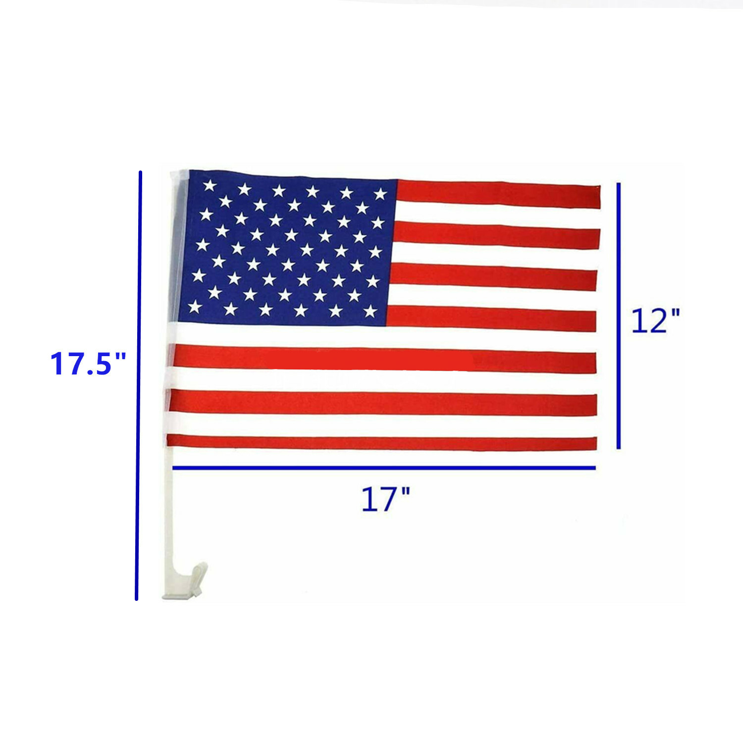 48 Pack Lot 12×17 USA Flags Car Window Clip On Fan Banners Car Flag US Seller