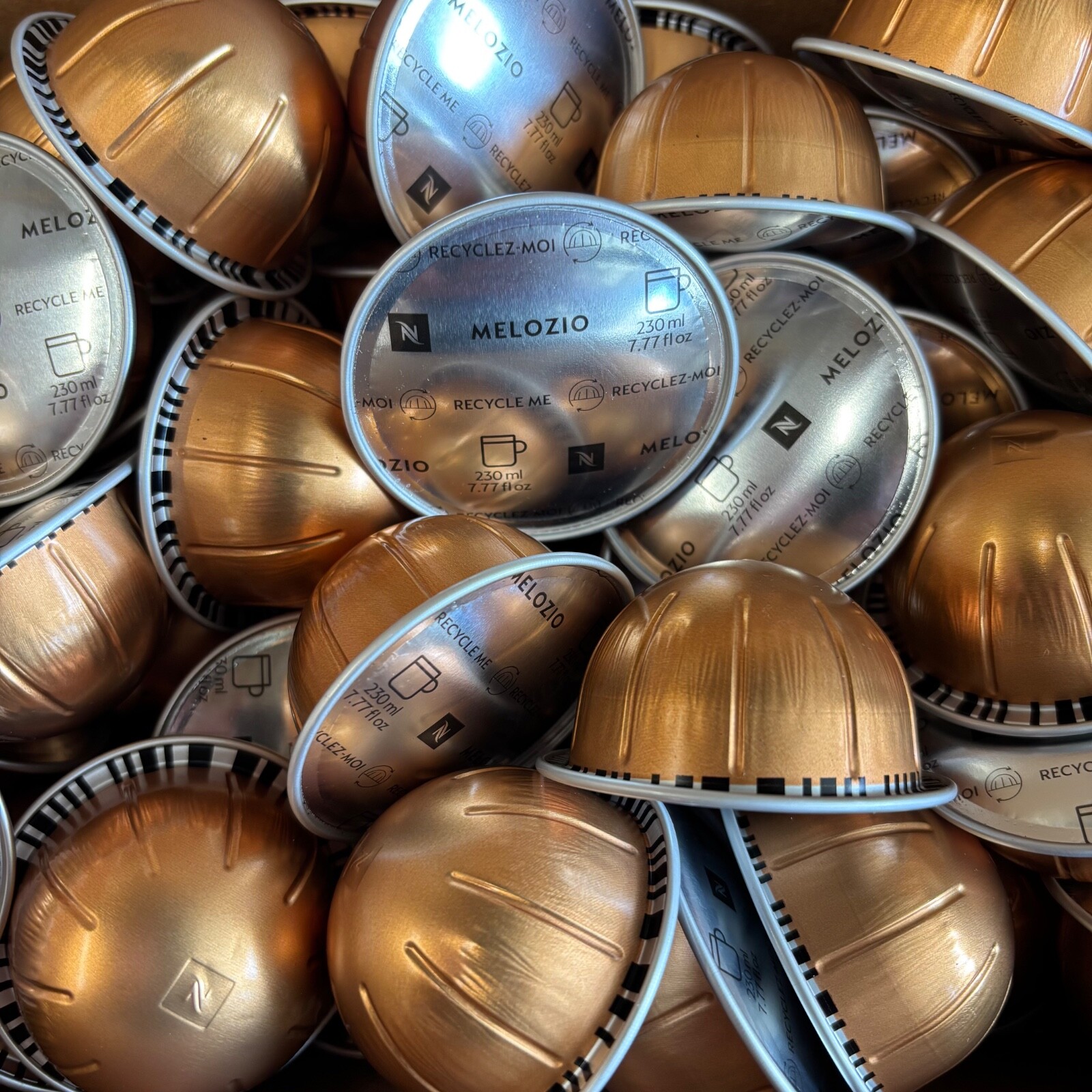 Nespresso Vertuo, Melozio, Medium Roast Coffee, 50 LOOSE Pods, Brews 7.77 oz