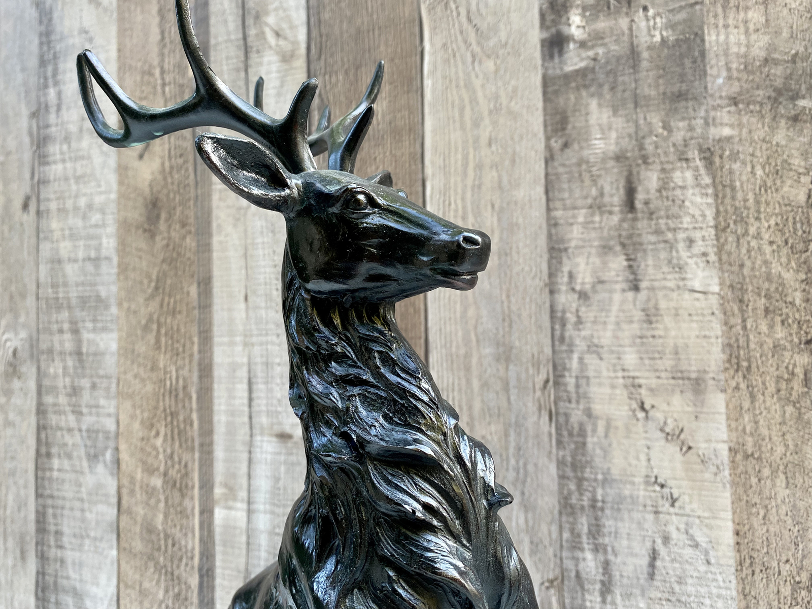 Stag Deer Reindeer Antlers Figurine Decorative Ornament Sculpture Large 41cm