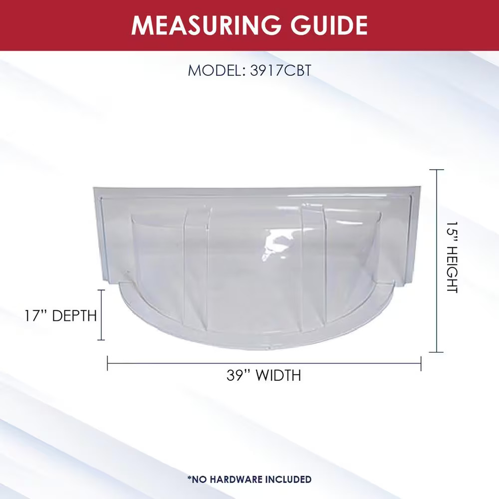 Window Well Cover Round Bubble, Economy 39 in. W x 17 in. D x 15 in. H, 1 Pack