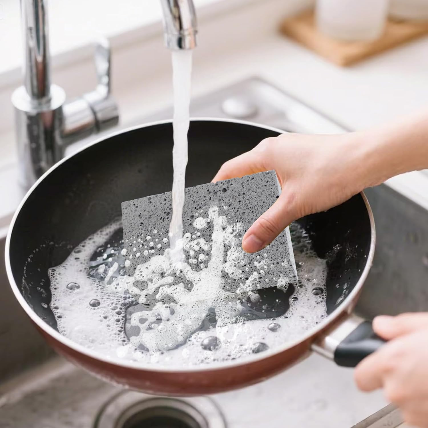 Extra Large Dish Sponges Kitchen for Cleaning, Natural Cellulose Sponges Reusabl