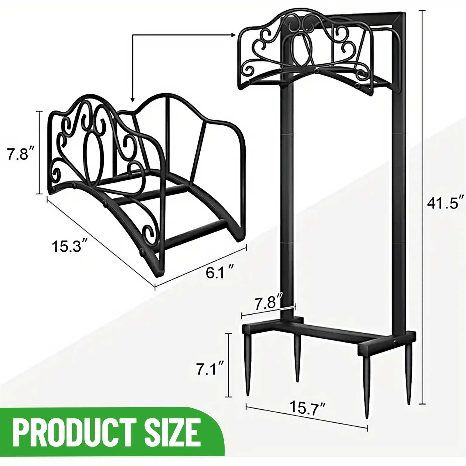 Garden Hose Holder Stake Stand Freestanding Hose Hanger for Yard