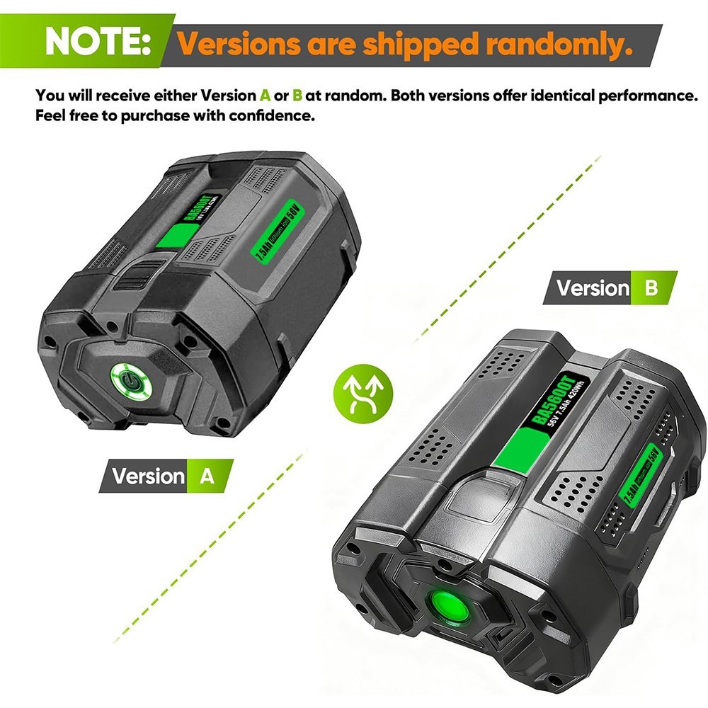 For Genuine EGO POWER+ BA2800T 56V 5.0 AH Battery w/ Fuel Gauge 56 Volt Power+