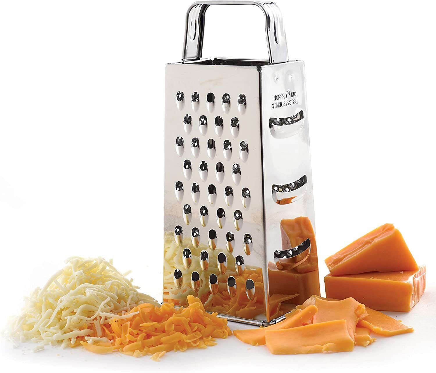 Kitchen Stainless Steel 4-Sided Box Food Grater Vegetable Cheese Slicer Shredder