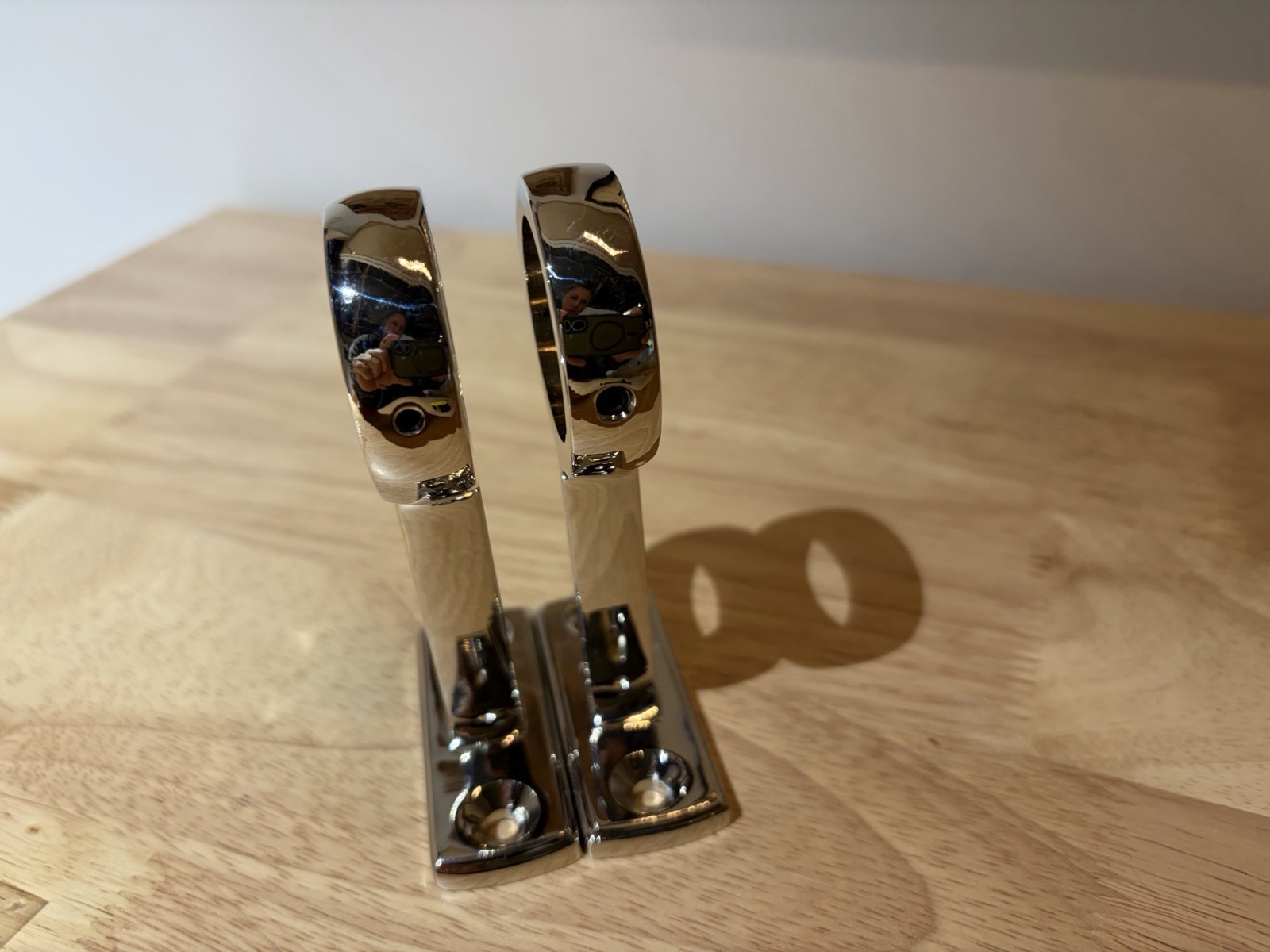 RH Classic Collection Rod Brackets Pair 1.25 ID, Polished Nickel Open Box