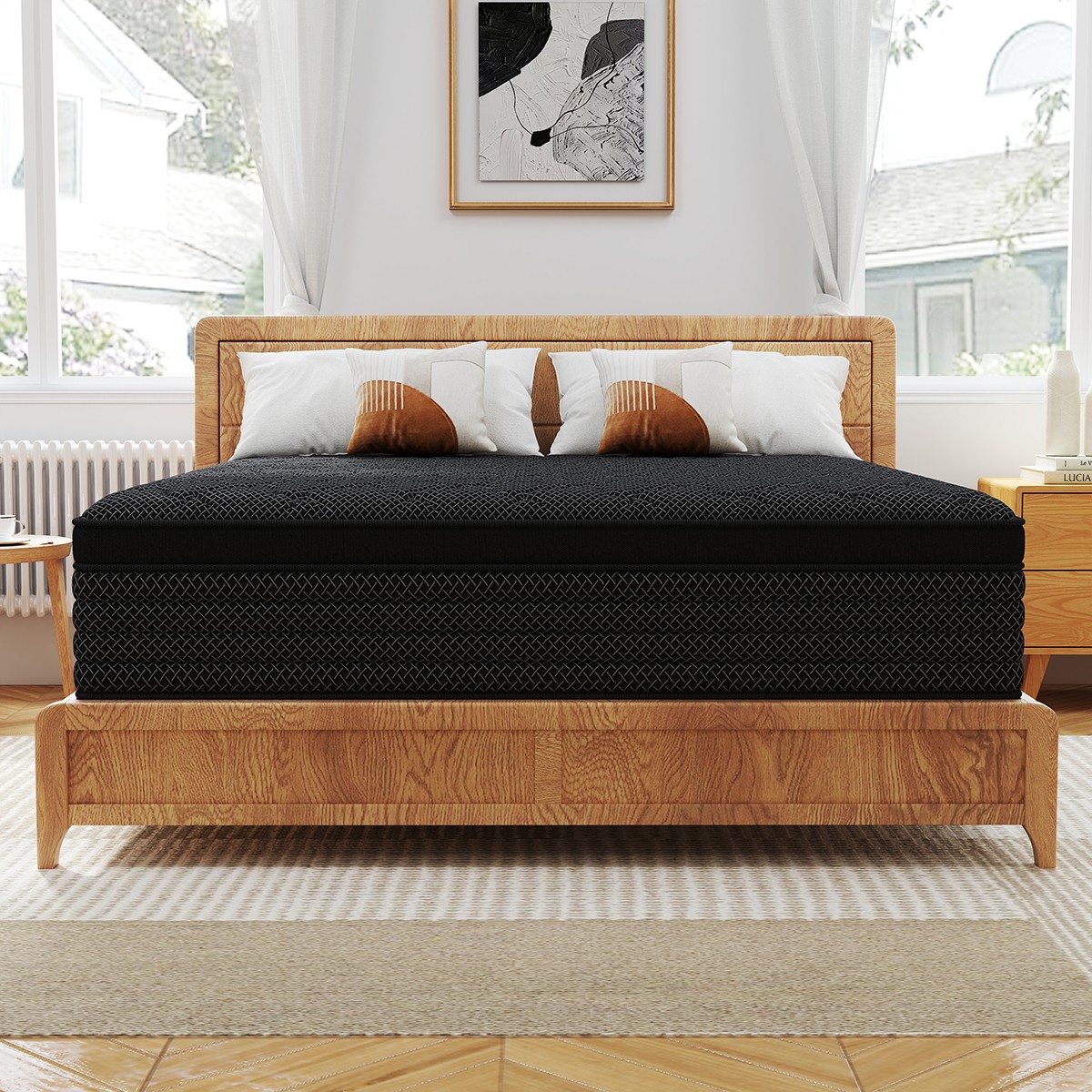 12″ 14″ Twin Full Queen King Mattress Gel Memory Foam Hybrid Spring Bed In a Box