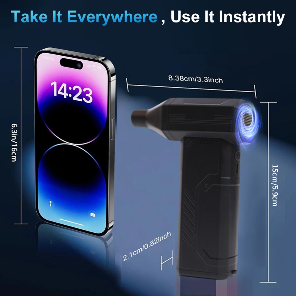 Electric Air Duster Cordless Mini Jet snow Blower Portable Turbo Fan