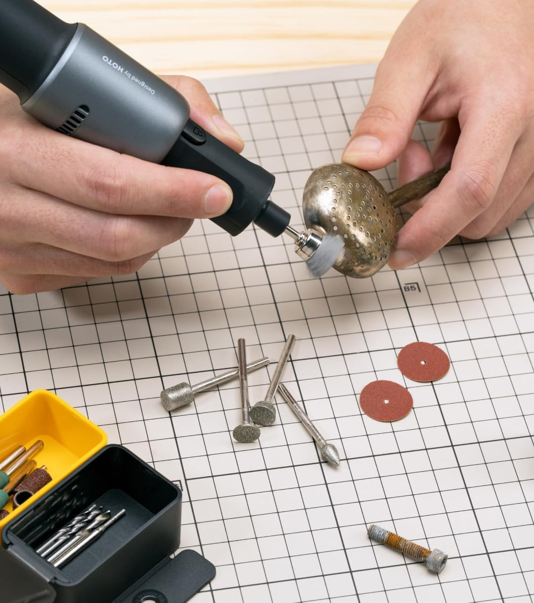 Rotary Tool Accessories Kit, 60-Piece Set, Fits 1/8” (3.2mm) & 3/32” (2.3mm),
