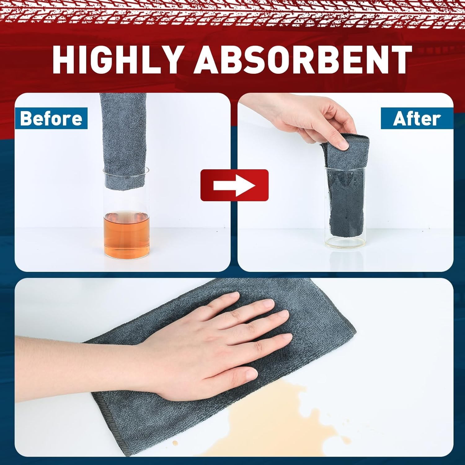 Microfiber Cleaning Cloths Bulk-15 Pack, Gray Microfiber Towels for Cars, Ultra
