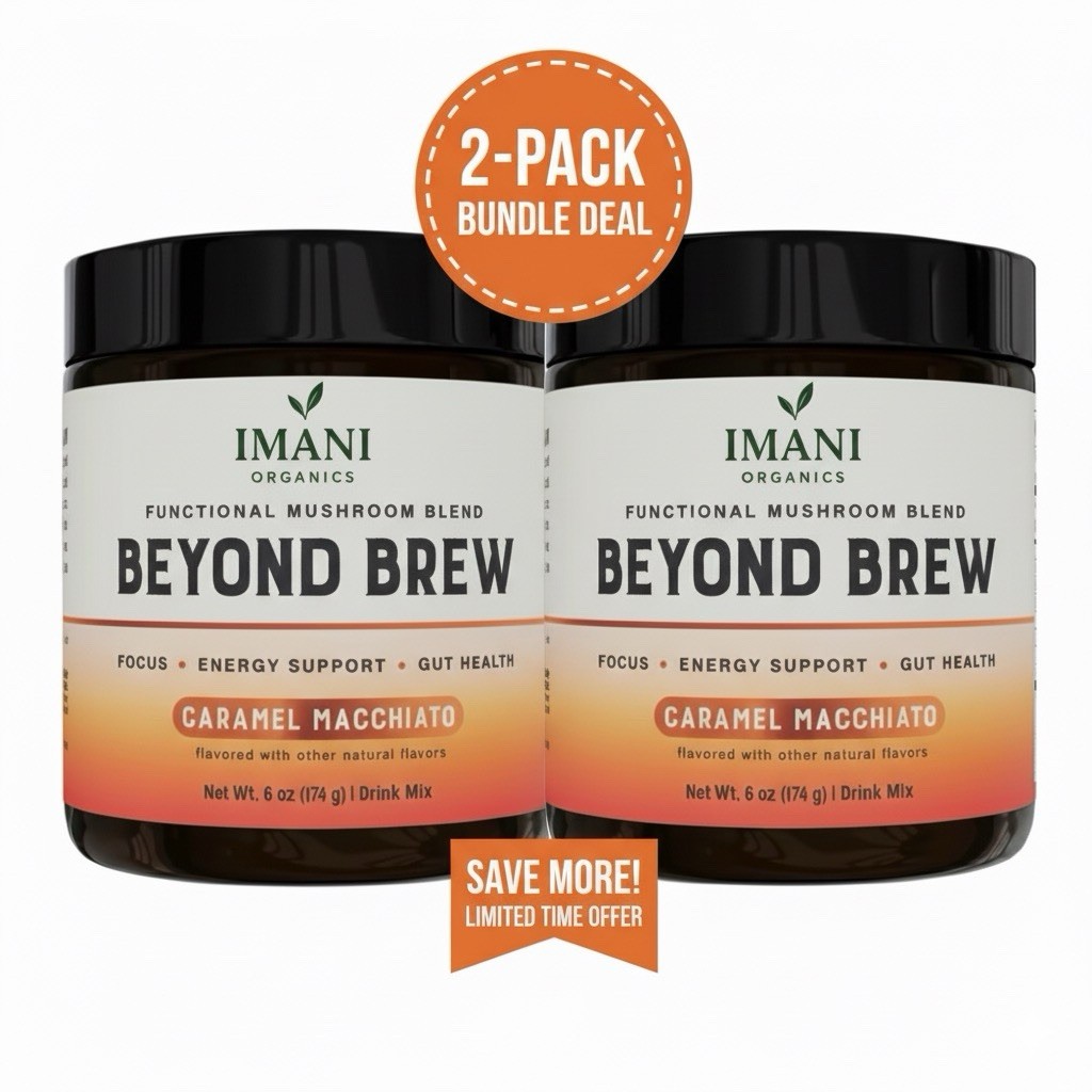 4-PACK CARAMEL Beyond Brew Mushroom Coffee 7-in-1 Cacao Energy/focus/Gut/Mental!