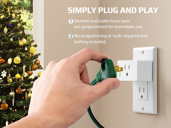 DEWENWILS Remote Control Outlet, Indoor Wireless Remote Outlet Switch 5 Outlets