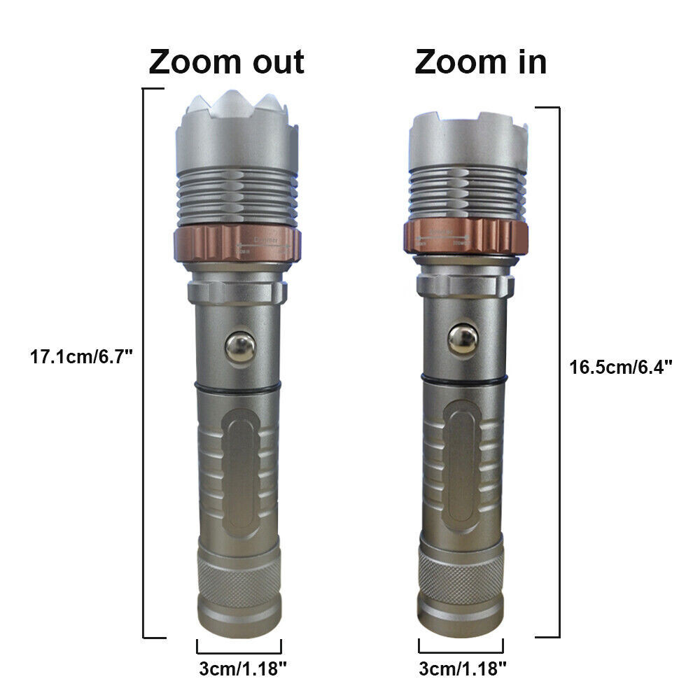 950000000 Lumen Super Bright LED Tactical Flashlight Rechargeable LED Work Light