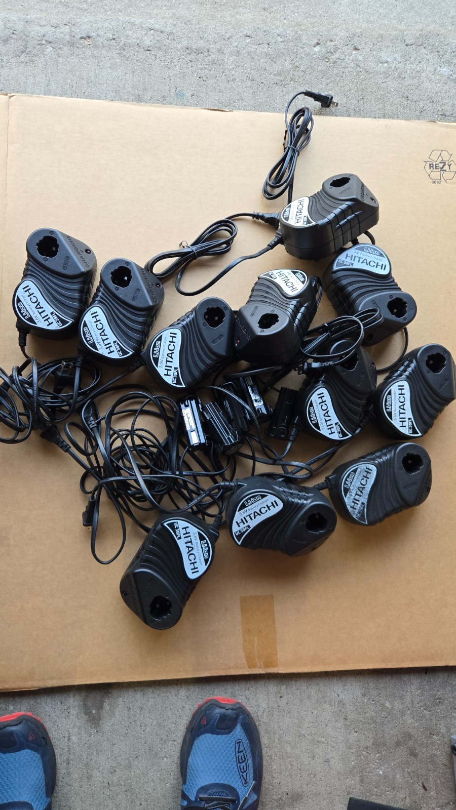 HITACHI 3.6V Li-Ion Screwdrivers, batteries and chargers.