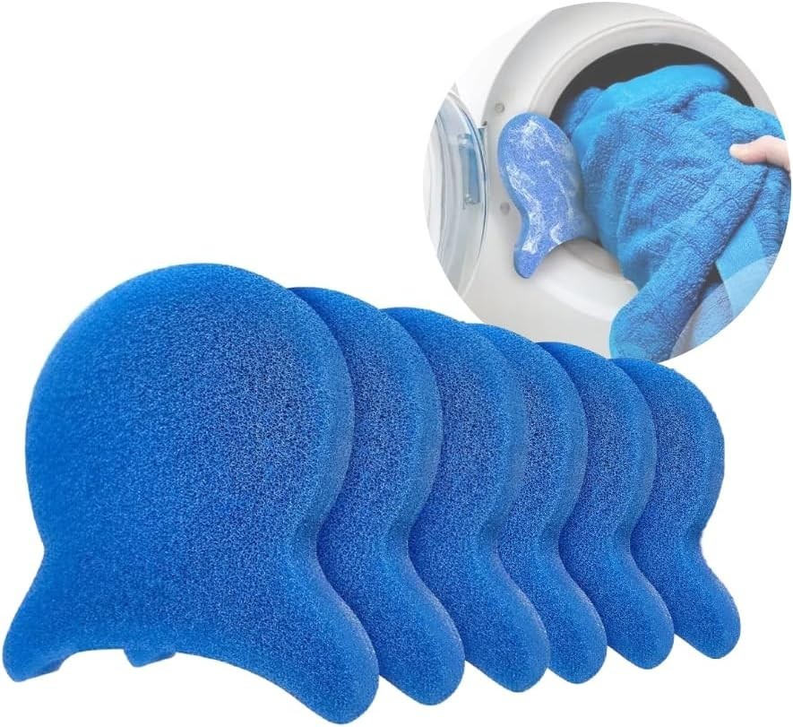 6 Pack Reusable Laundry Lint & Pet Hair Remover Sponge – Easy Clean, Eco-Frie…