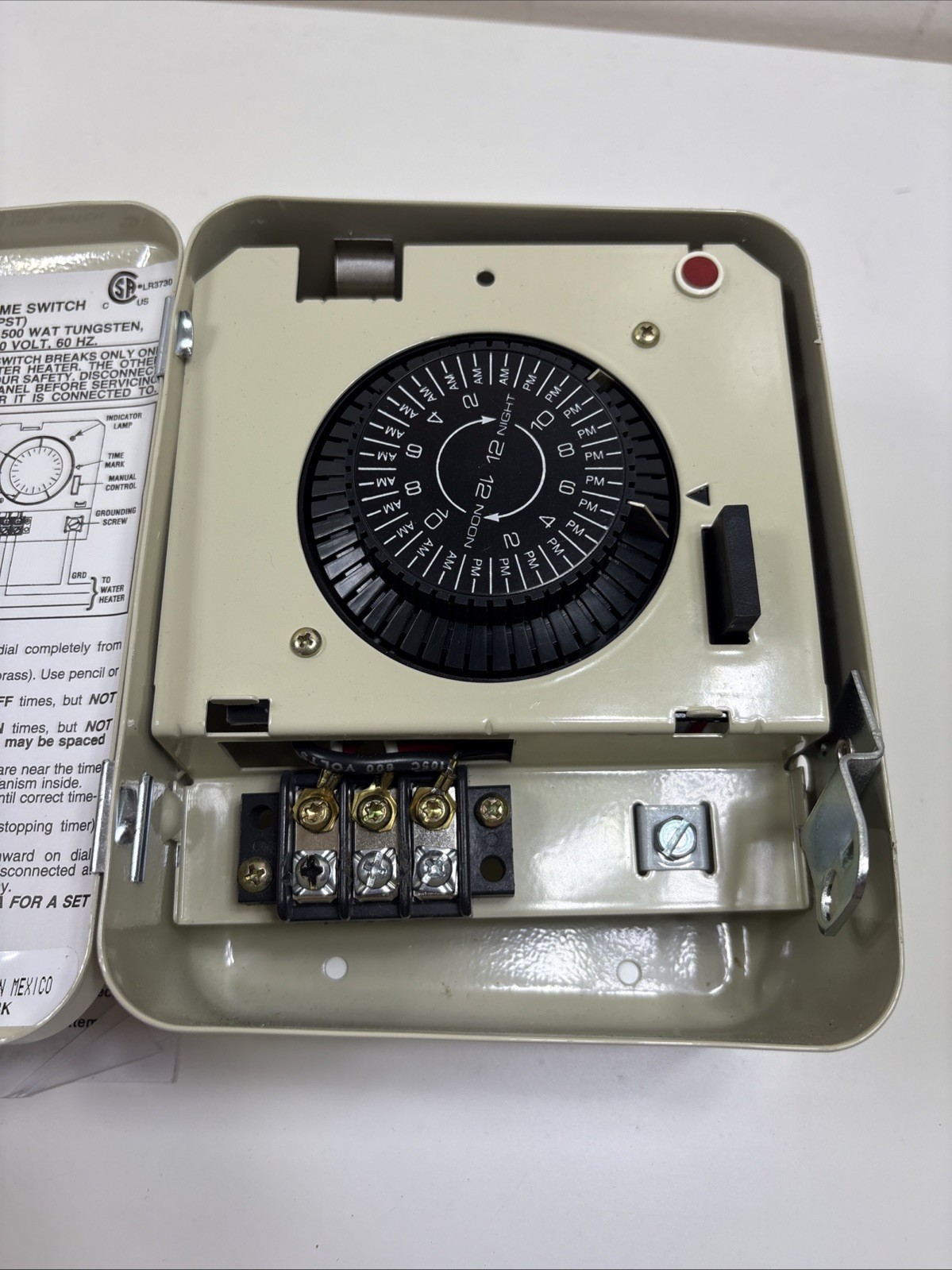 Intermatic Electric Water Heater Timer WH21 25A 250V Bypass Switch