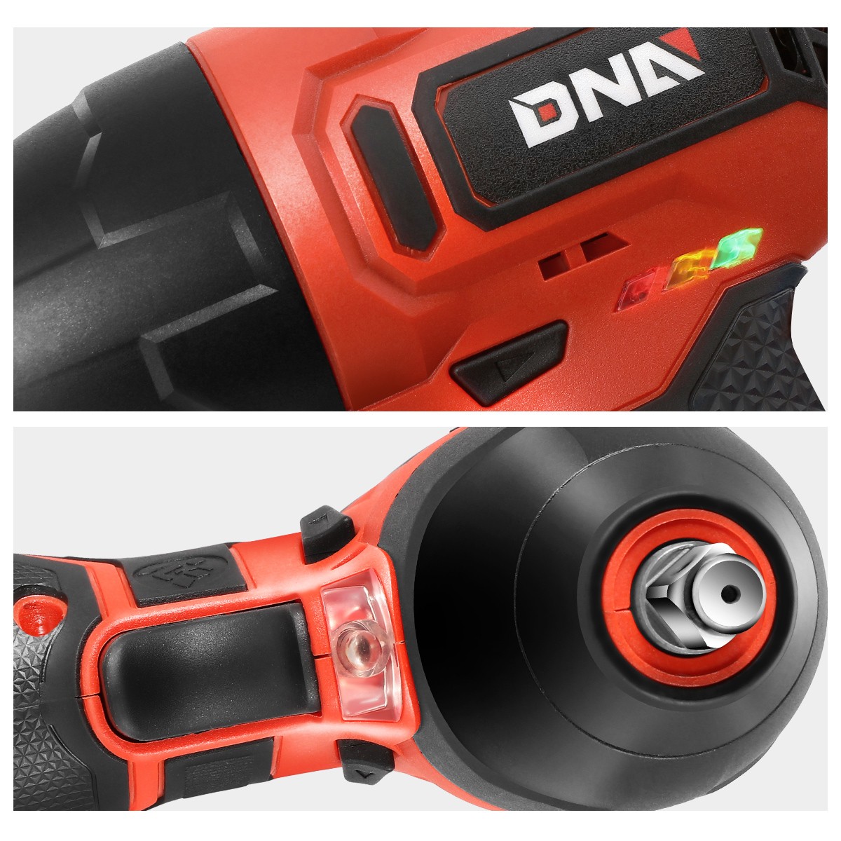DNA Motoring 3/8” Chuck 12V Speed 2700/min Cordless Electric Ratchet Wrench Red