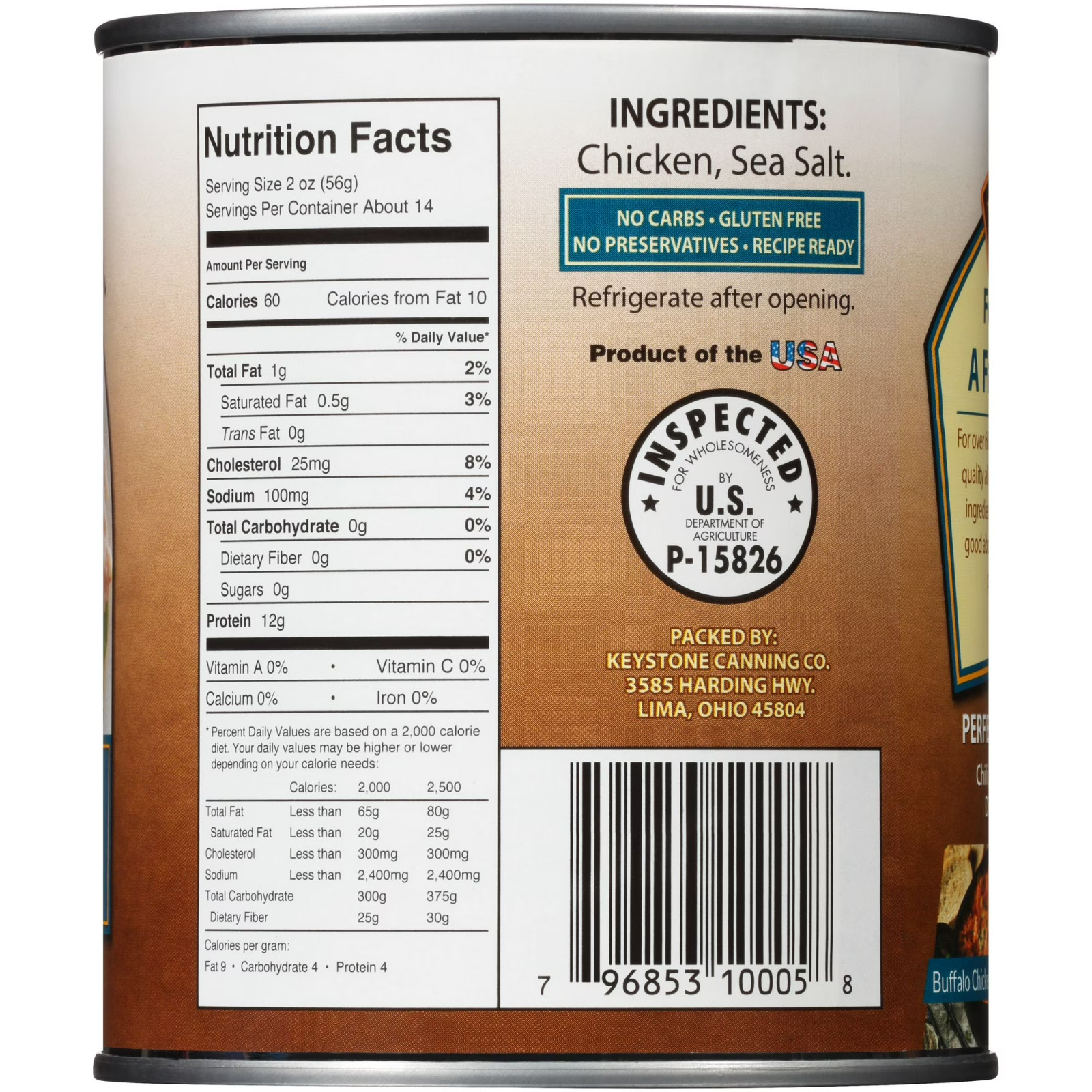 Keystone All Natural Chicken Canned -28 oz ,Free Shipping