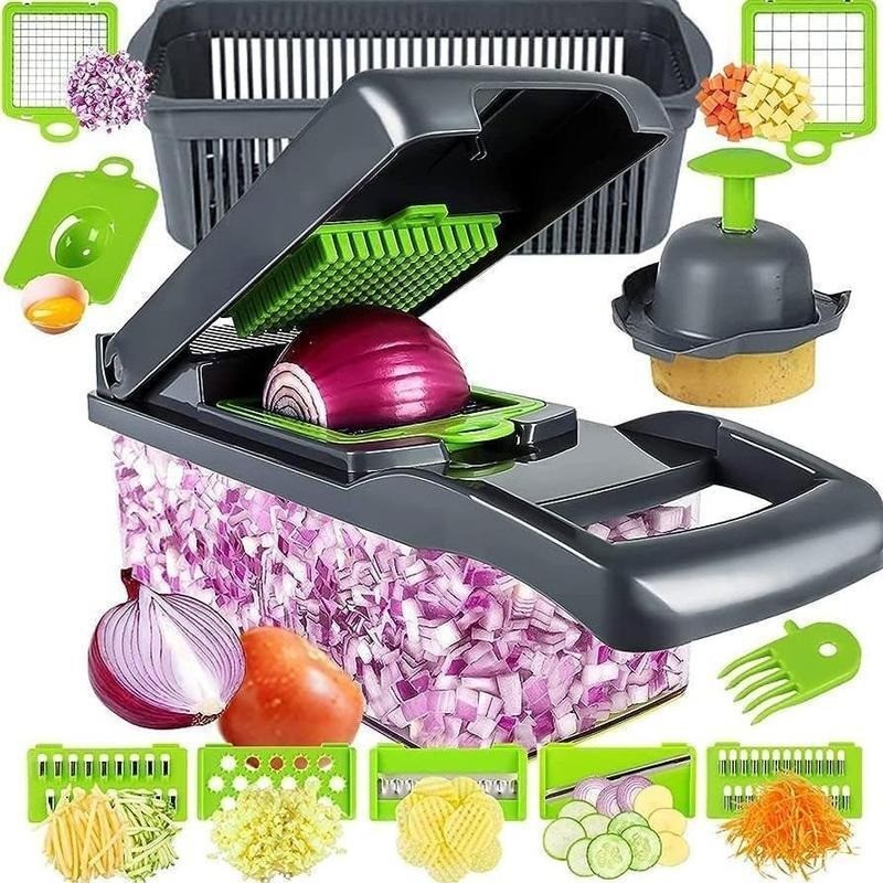 16-In-1 Vegetable Fruit Chopper Cutter Food Onion Veggie Dicer Slicer Kitchen