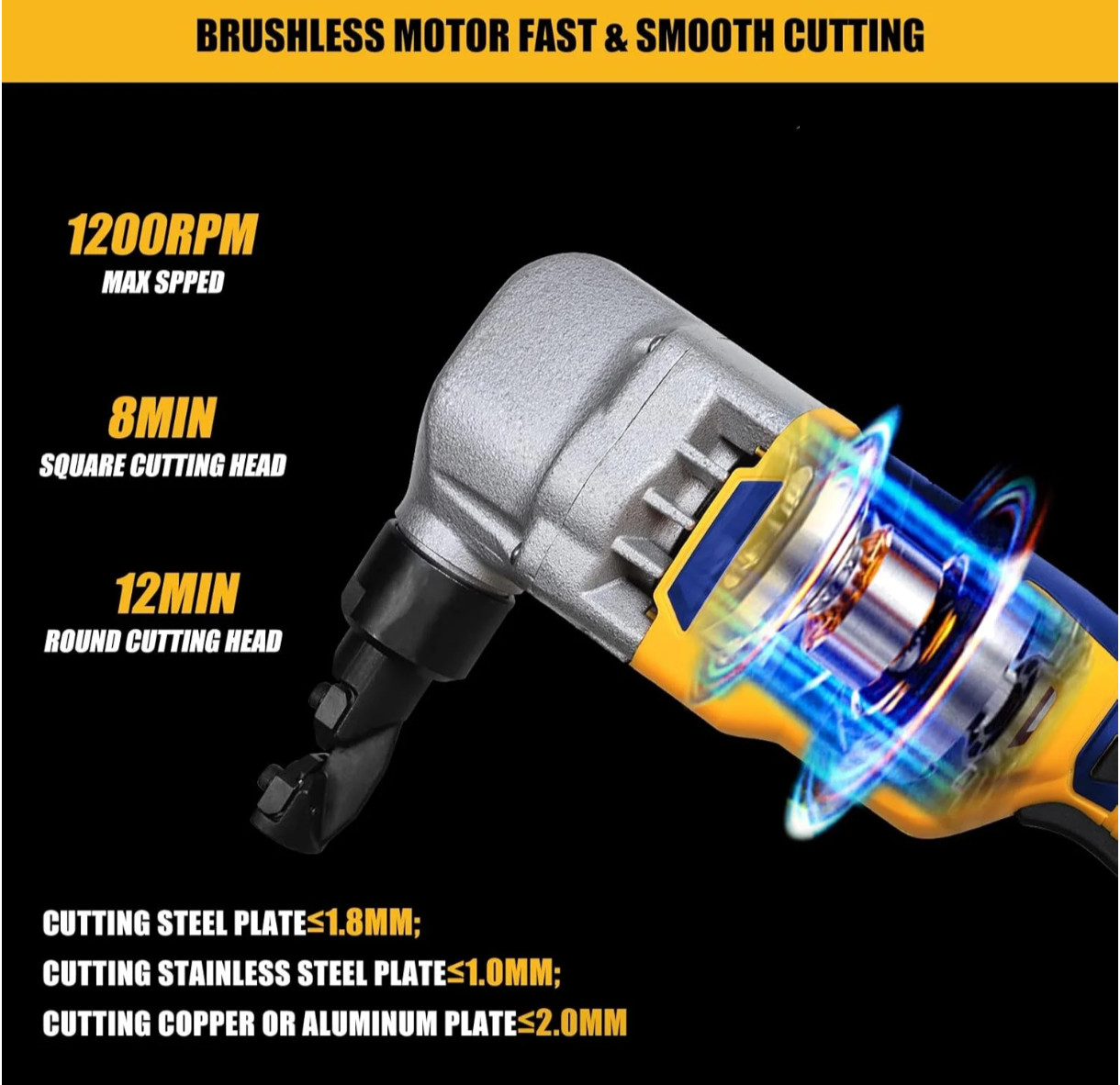 Mellif Cordless Metal Nibbler FOR Dewalt 20v Max 18 Gauge Brushless NO Battery