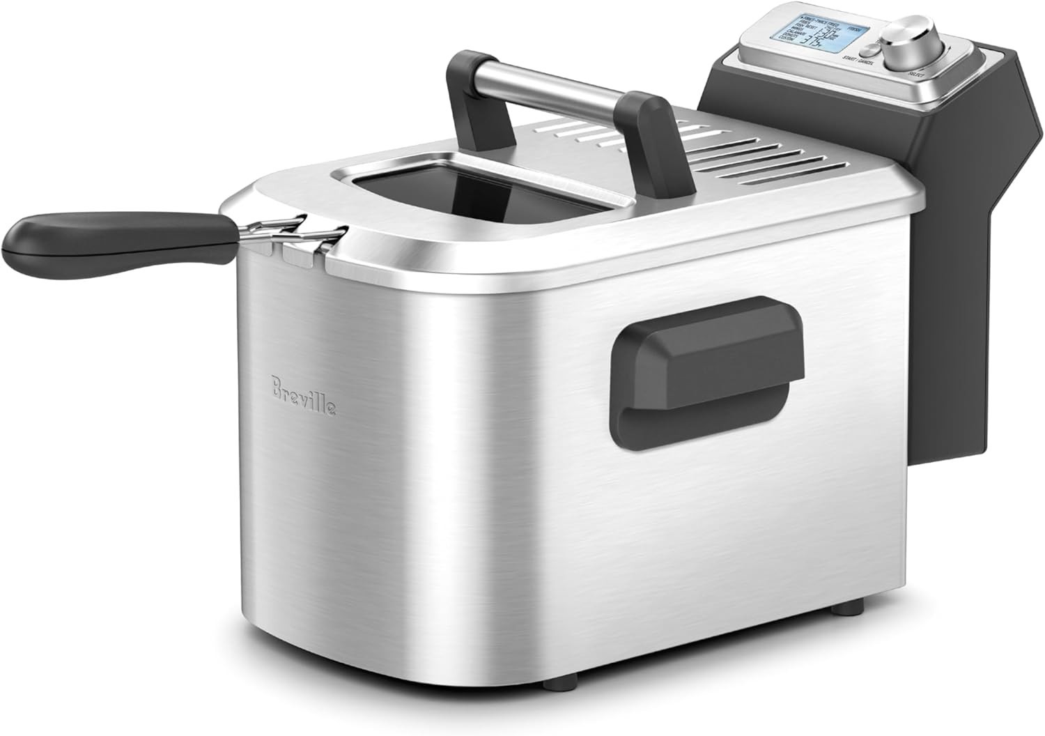 Smart 4-Qt Stainless Steel Air Fryer W/ Dishwasher-Safe Parts & Nonstick