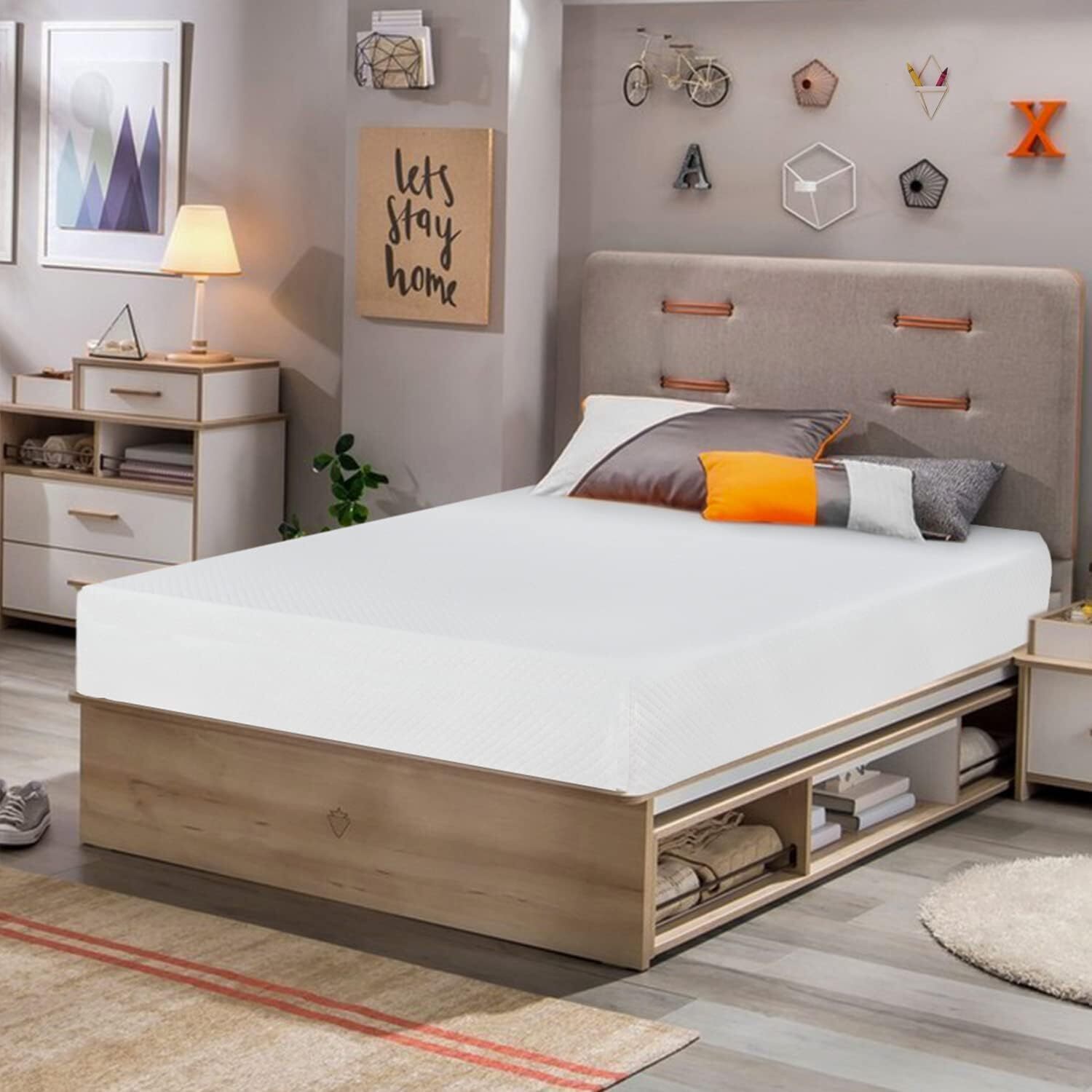 Gel Memory Foam Medium-Firm Mattress for Pressure Relief &Soundly Sleep Mattress