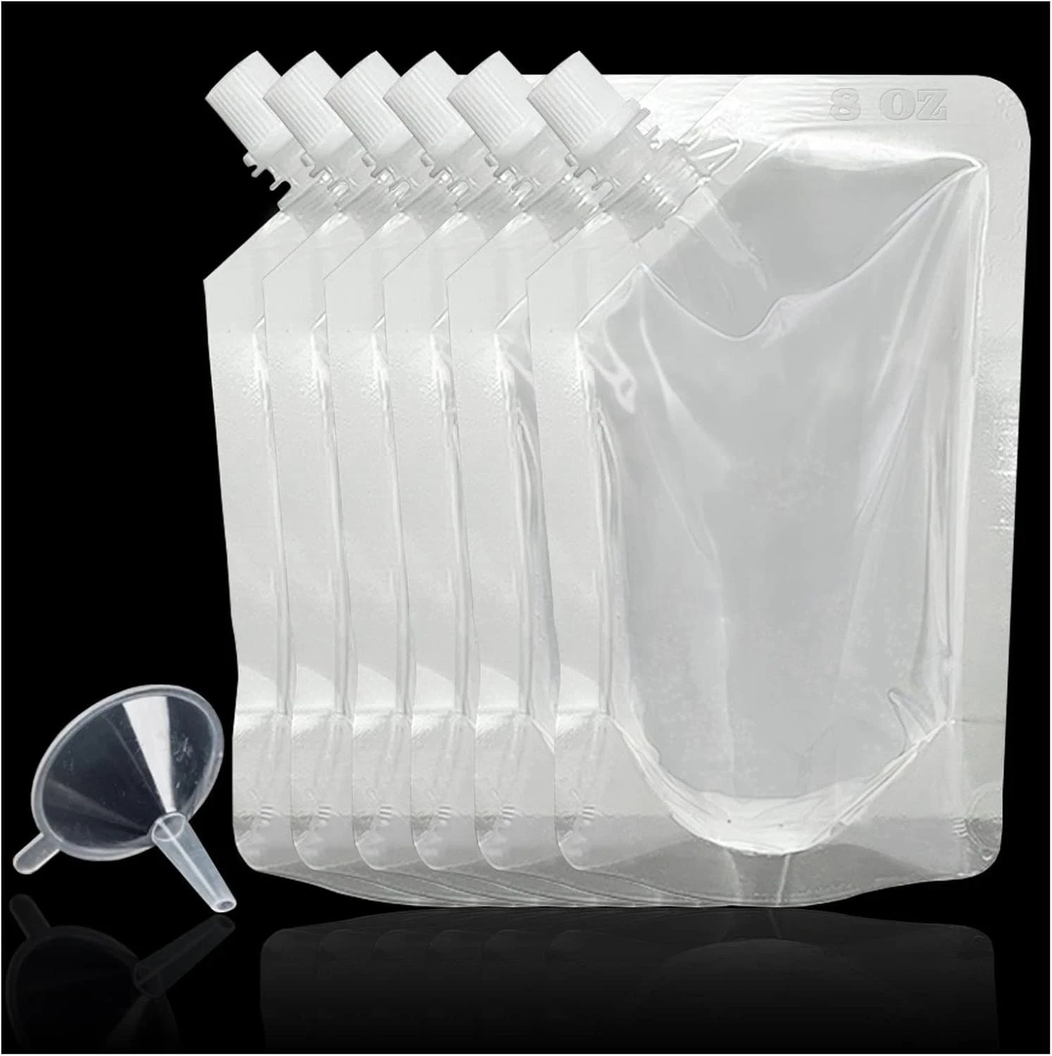 6 PCS 8OZ Juice Flasks Drinks Flasks Reusable Drinking Flasks Concealable Pla…