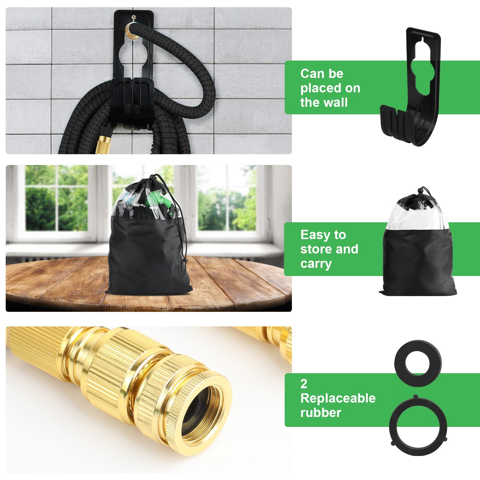 Heavy Duty 25-100FT Expandable Garden Hose Pipe Flexible With Water Spray Gun