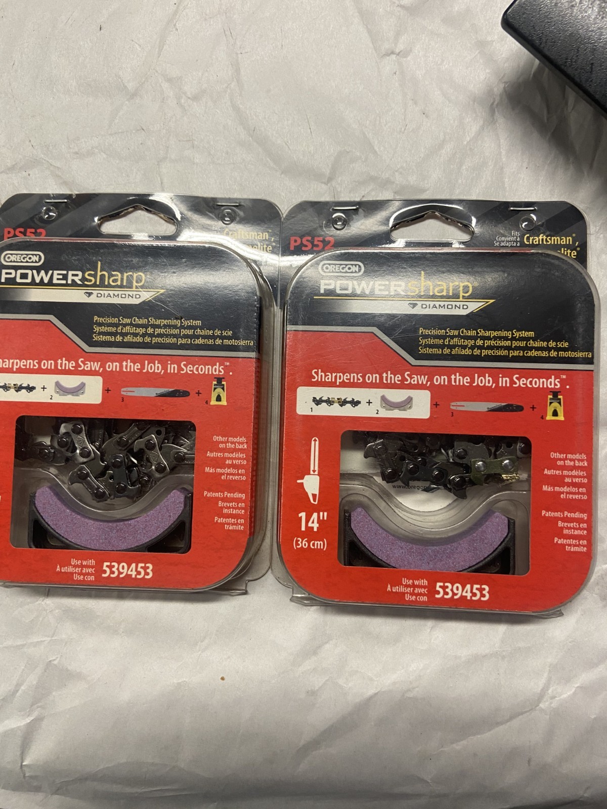 2 Oregon PS52 PowerSharp Saw Chains 14-Inch Craftsman Echo Homelite And Poulan
