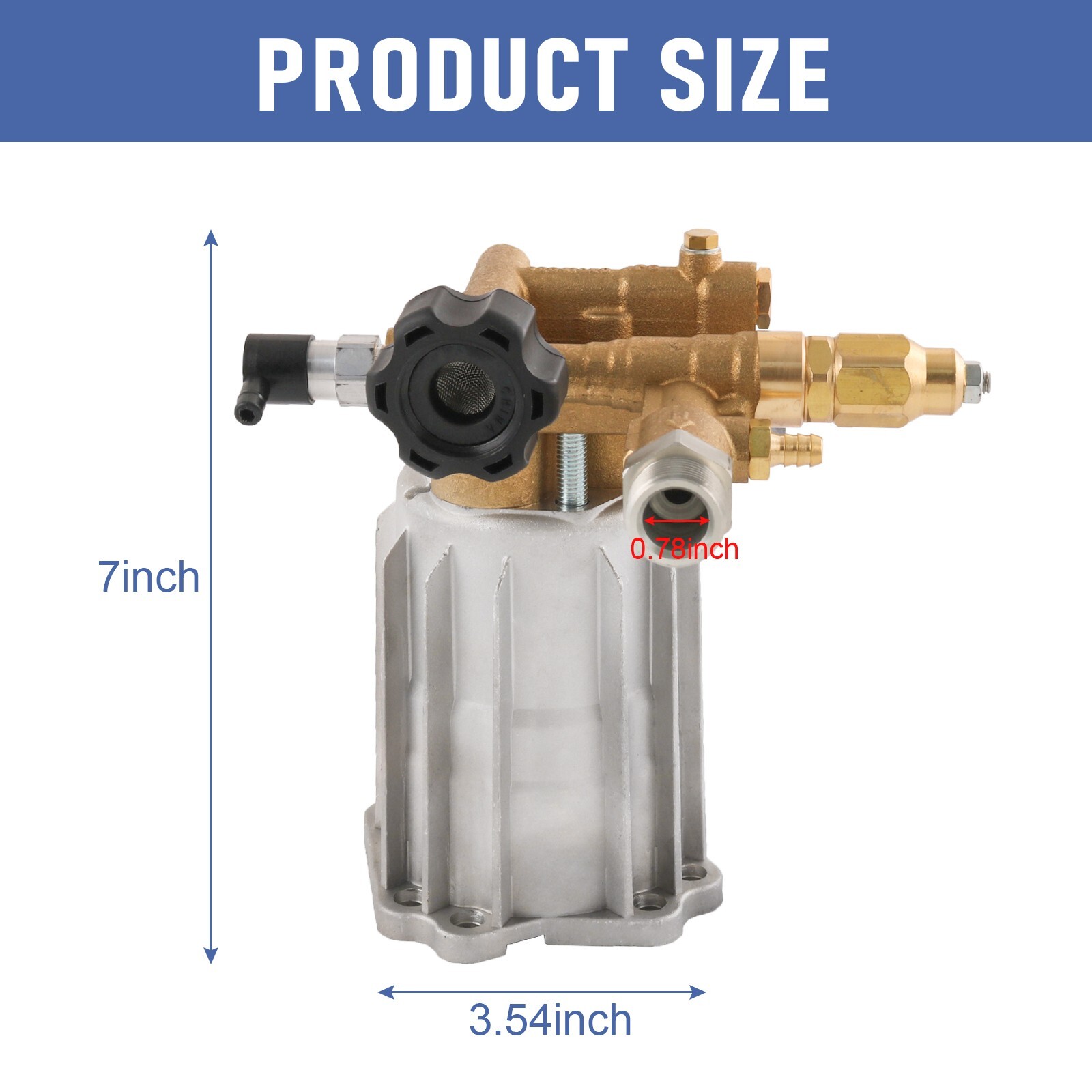 AR RMV2.5G30 PRESSURE WASHER PUMP AXIAL, 2.5GPM 3000 PSI, 3400 RPM, 3/4″ SHAFT