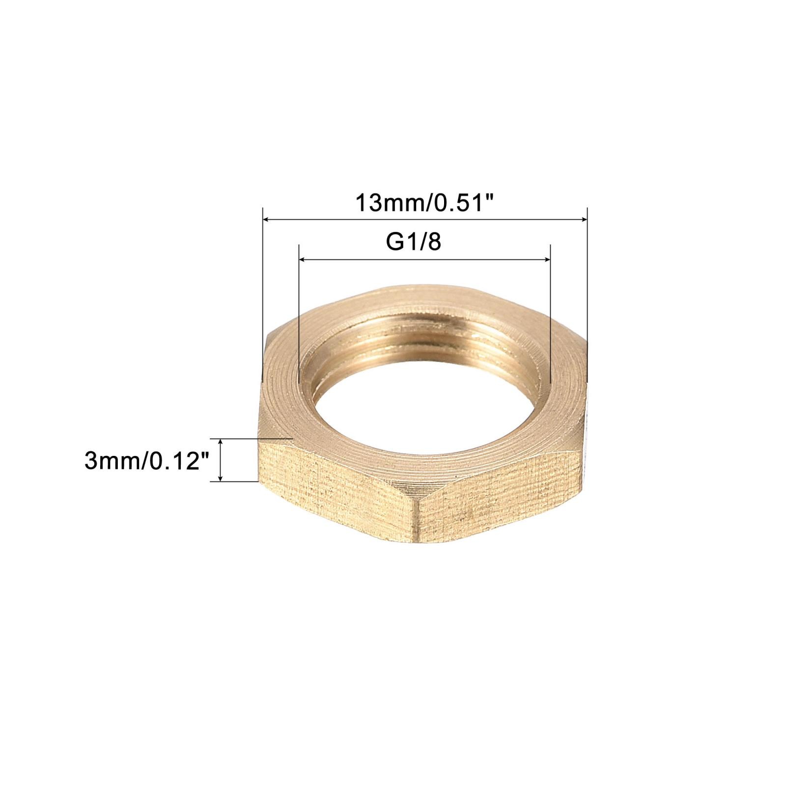 G1/8 Lock Nut, Hex Brass Female Locknut for Plumbing 4pcs