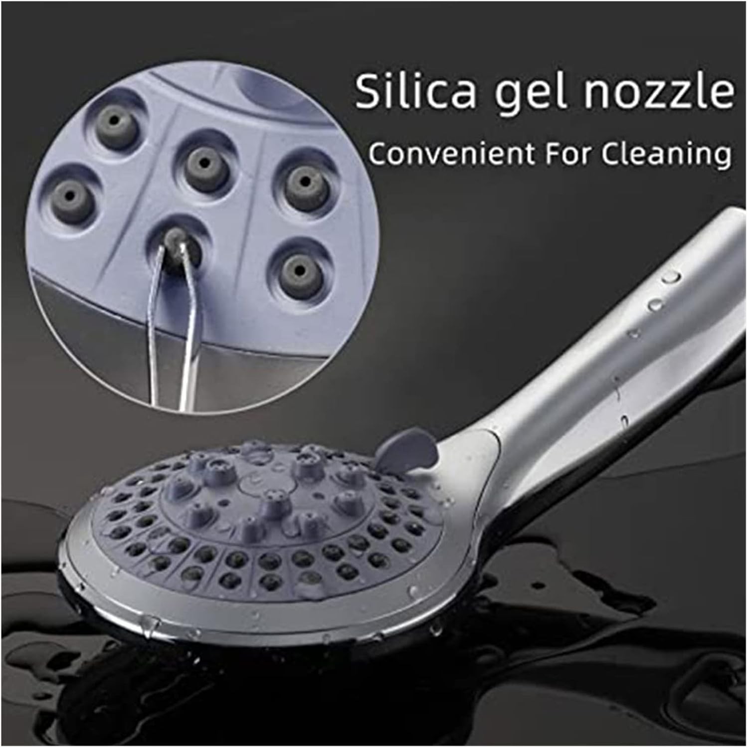 High Pressure Shower Head 5 Settings Handheld Shower Heads Spray With 5 FT Hose