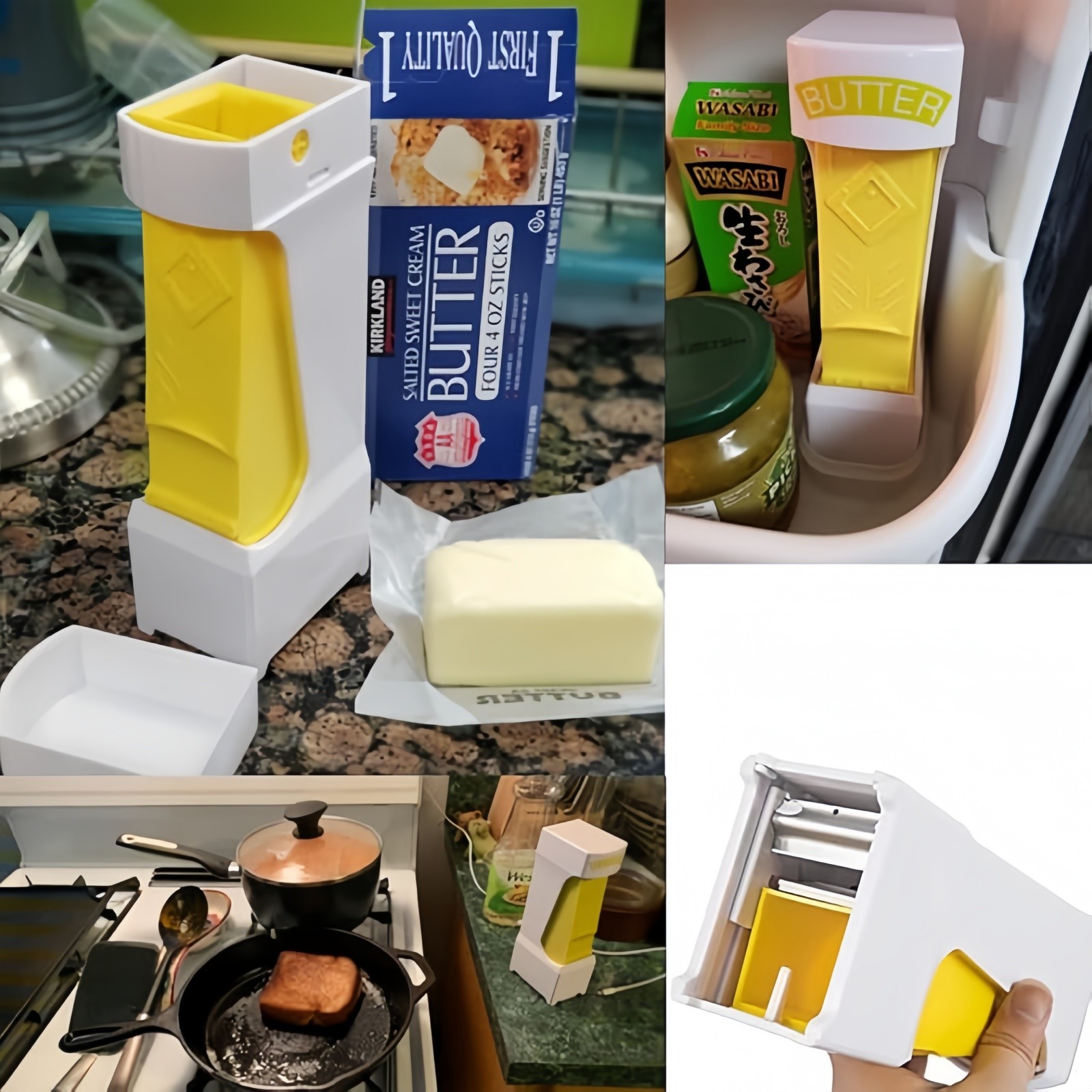1PC One Click Yellow Cheese Butter Cutter Slicer Stainless Steel Kitchen Cutting