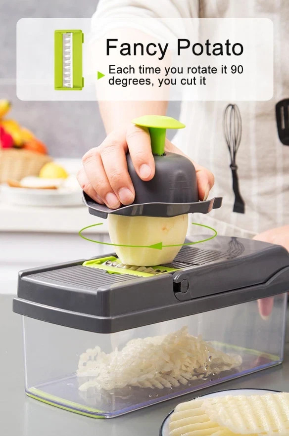 16-In-1 Vegetable Fruit Chopper Cutter Food Onion Veggie Dicer Slicer Kitchen