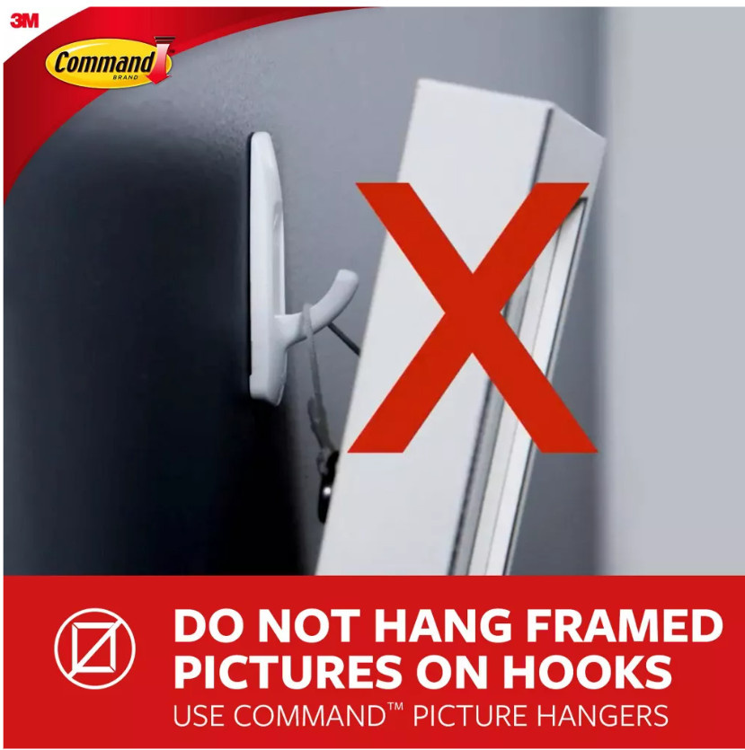 6 Packs 3M Command 12 Mini Clear Hooks & 16 Adhesive Strips Per Pack Max 0.5 lb