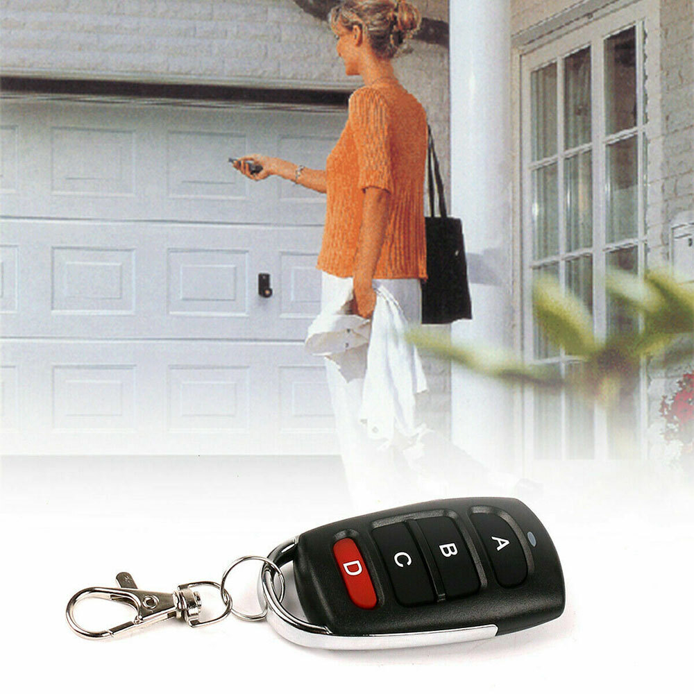 4PC Universal 433mhz Electric Garage Door Cloning Remote Control Key Fob Opener-