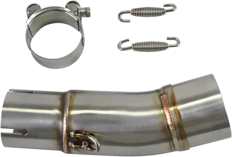 Motorcycle Exhaust Mid Pipe with Clamps – Muffler Adapter Connect